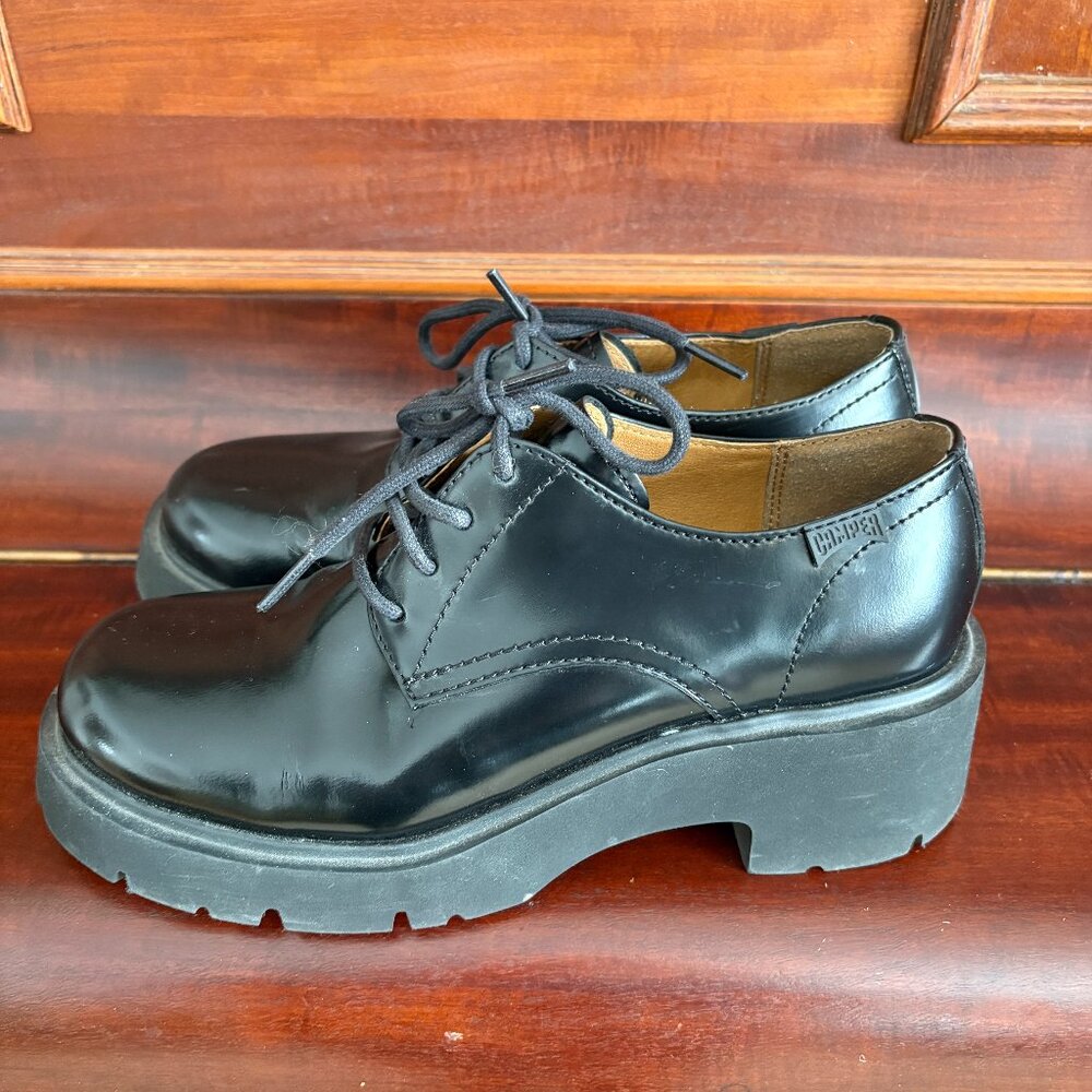 Camper Milah black laceup shoes black 38 (7.5)